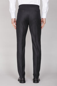 Pantalon à taille élastiquée en laine - Dark Charcoal