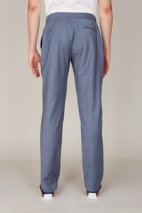 Pantalon à cordon de serrage en laine - Pale Blue Onyx