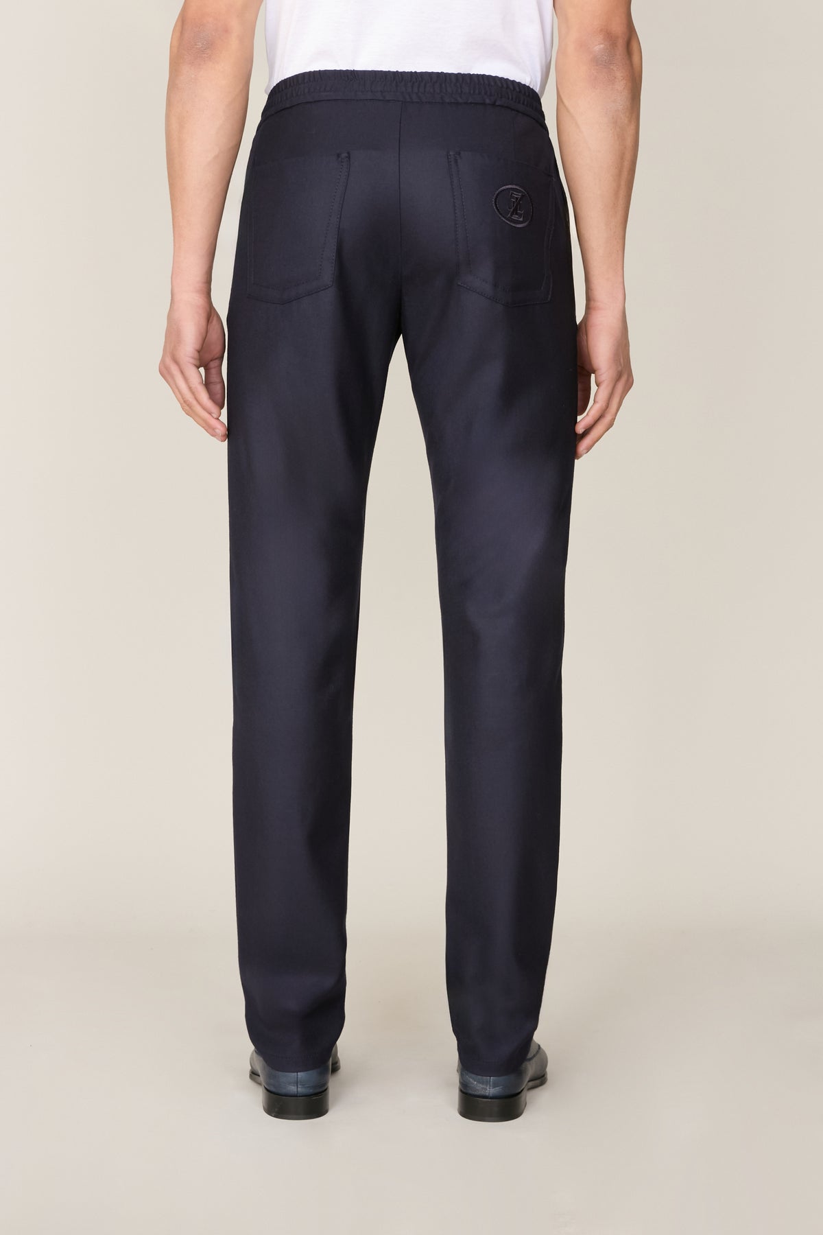 Poches à l'américaine en laine - Blue Navy