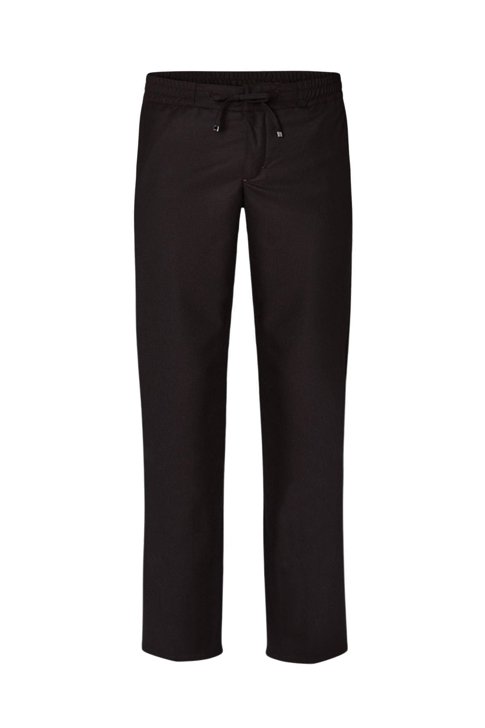 Pantalon décontracté à cordon de serrage en laine - Noir