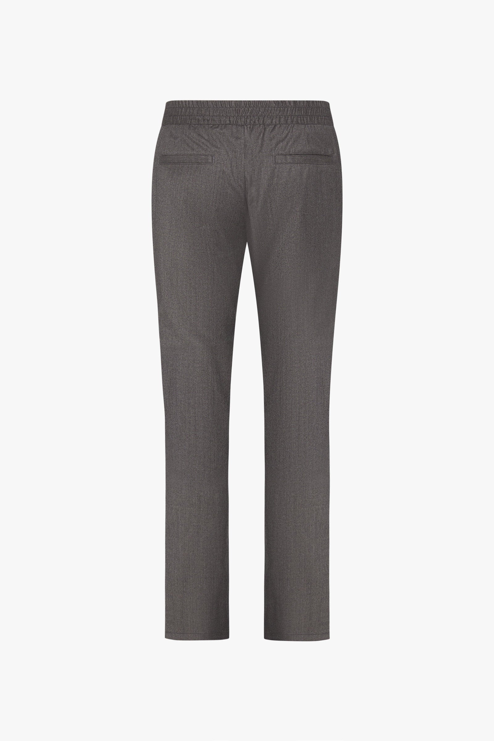 Pantalon décontracté à tissage texturé en laine - Taupe