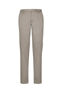 Pantalon à chevrons chiné en laine - Beige