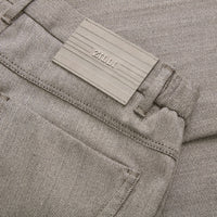 Pantalon à chevrons chiné en laine - Beige