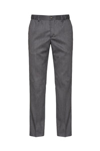 Pantalon droit tissé en laine - Gris