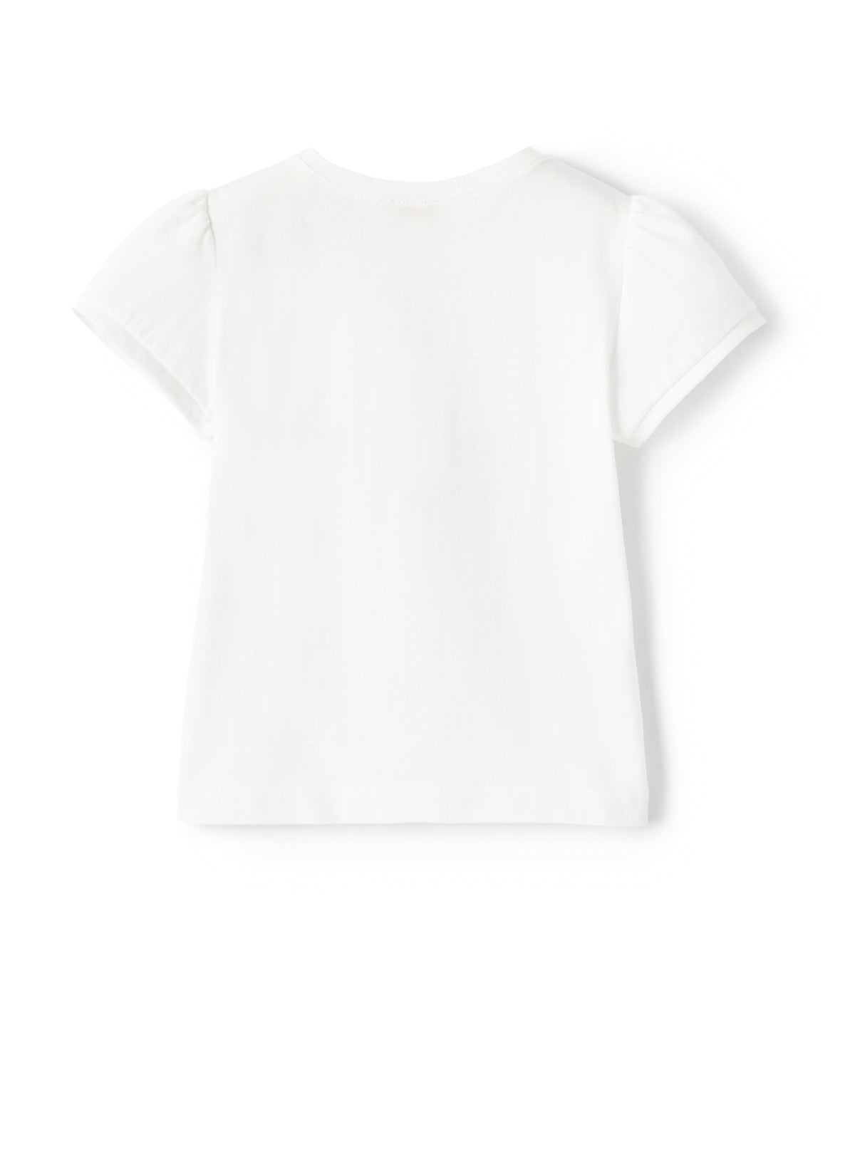 T-Shirt Con Fiori E Maniche A Sbuffo