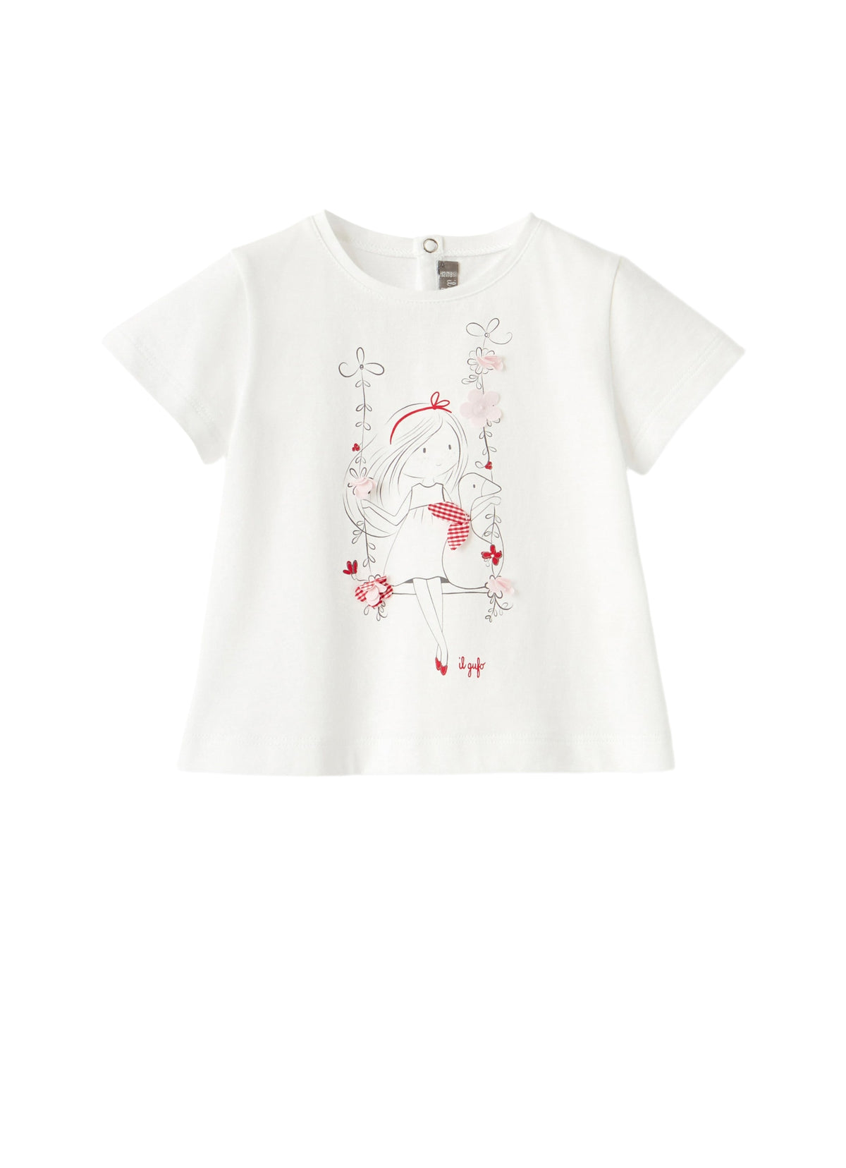 T-Shirt Svasata Con Stampa Bambina
