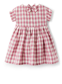 vm233l3018_681 // DOUBLON PAS FUSION /// DOUBLON DEVIENT OK PICS / Antique pink checked linen dress