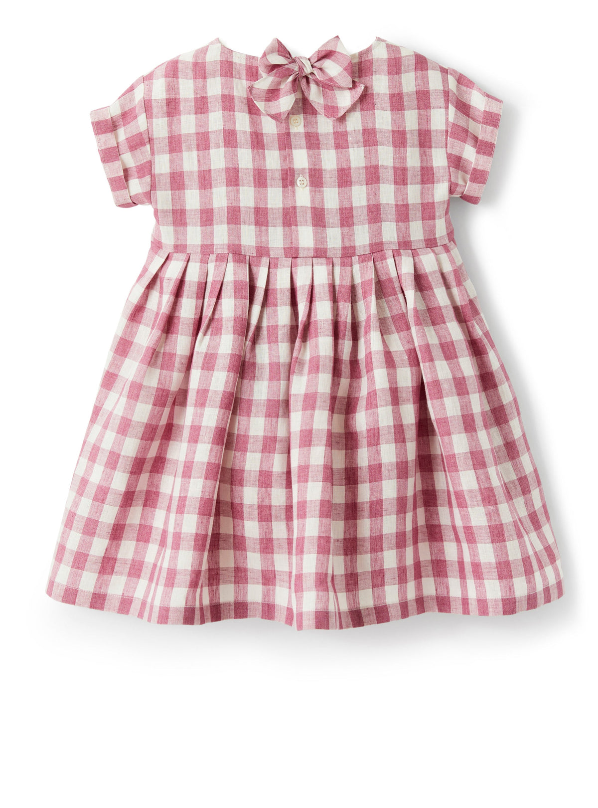 vm233l3018_681 // DOUBLON PAS FUSION /// DOUBLON DEVIENT OK PICS / Antique pink checked linen dress