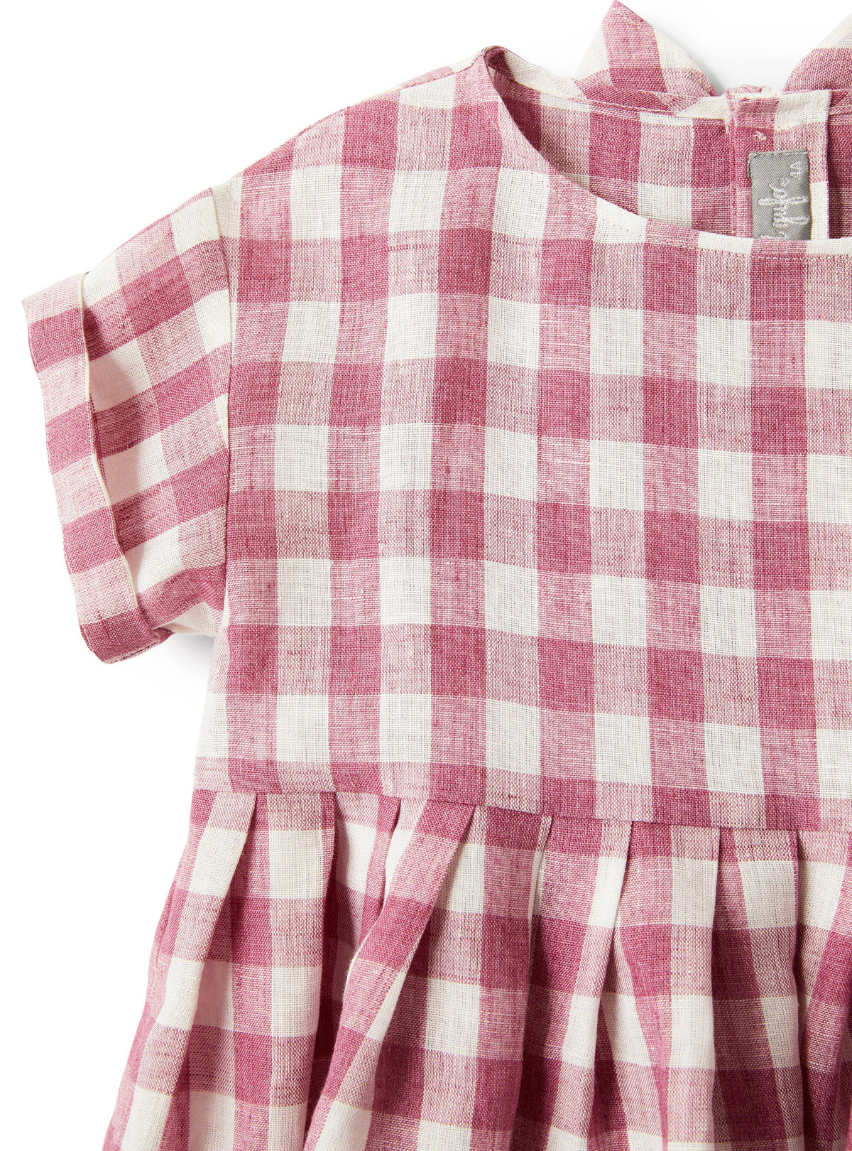 vm233l3018_681 // DOUBLON PAS FUSION /// DOUBLON DEVIENT OK PICS / Antique pink checked linen dress