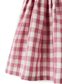 vm233l3018_681 // DOUBLON PAS FUSION /// DOUBLON DEVIENT OK PICS / Antique pink checked linen dress