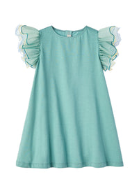 Abito In Jersey Con Manica In Tulle