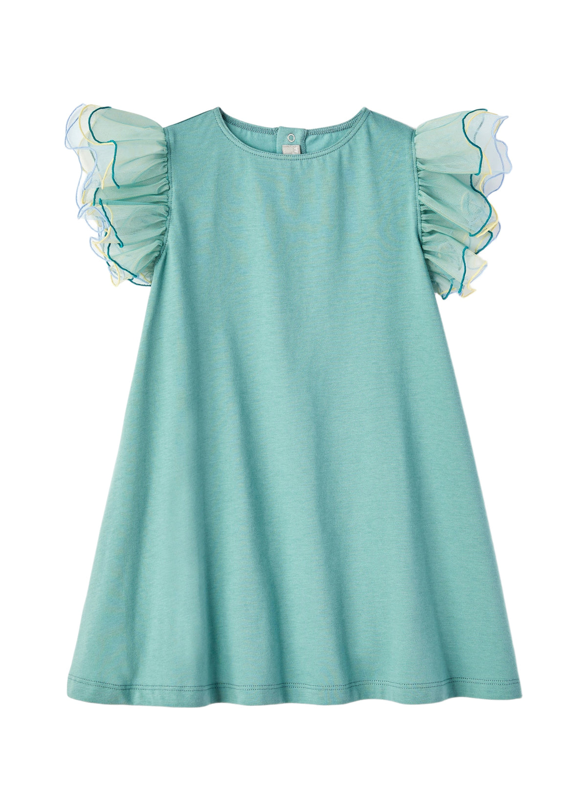 Abito In Jersey Con Manica In Tulle