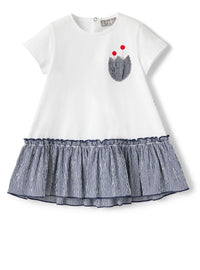 Abito In Jersey E Micro Vichy Blu