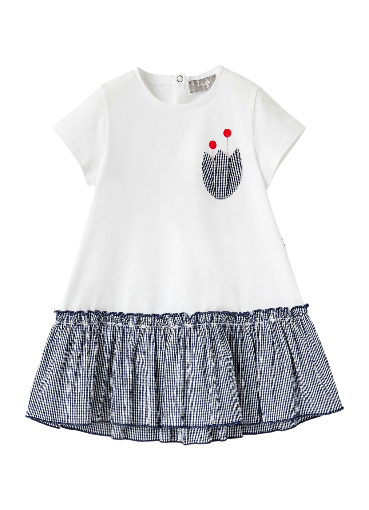 Abito In Jersey E Micro Vichy Blu