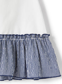 Abito In Jersey E Micro Vichy Blu