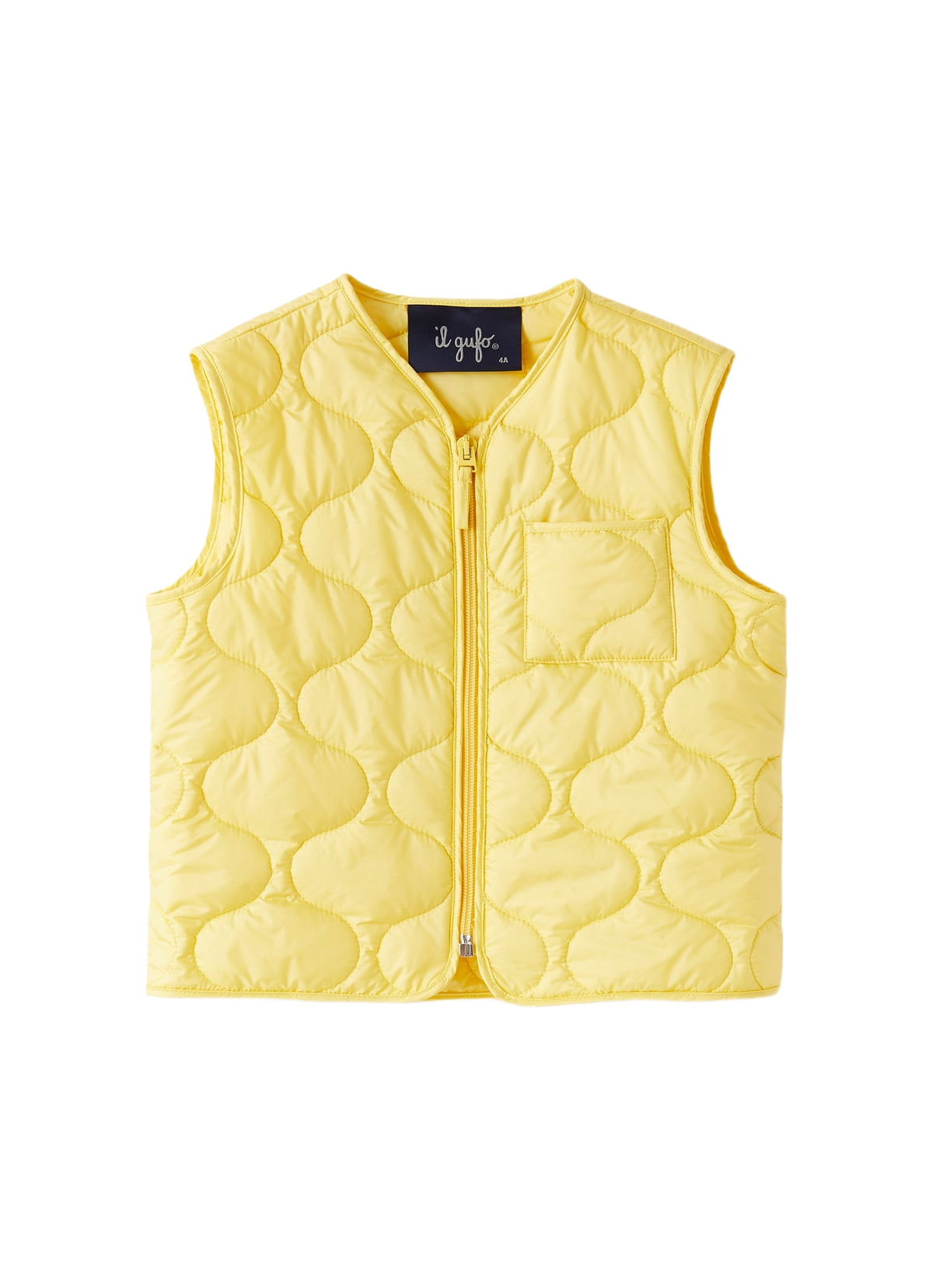 Gilet Corto In Eco Padding Giallo