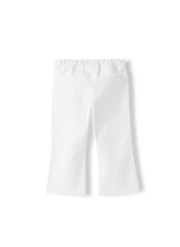 Pantaloni Cropped In Gabardina Bianca