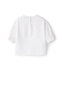 T-Shirt In Jersey Con Ricamo Fiori