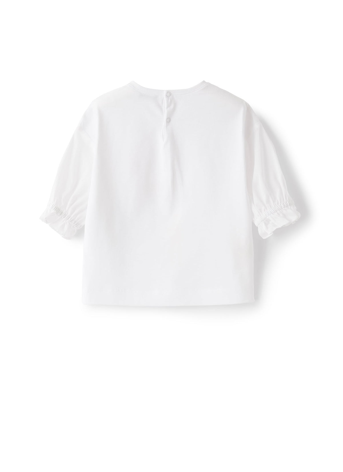 T-Shirt In Jersey Con Ricamo Fiori