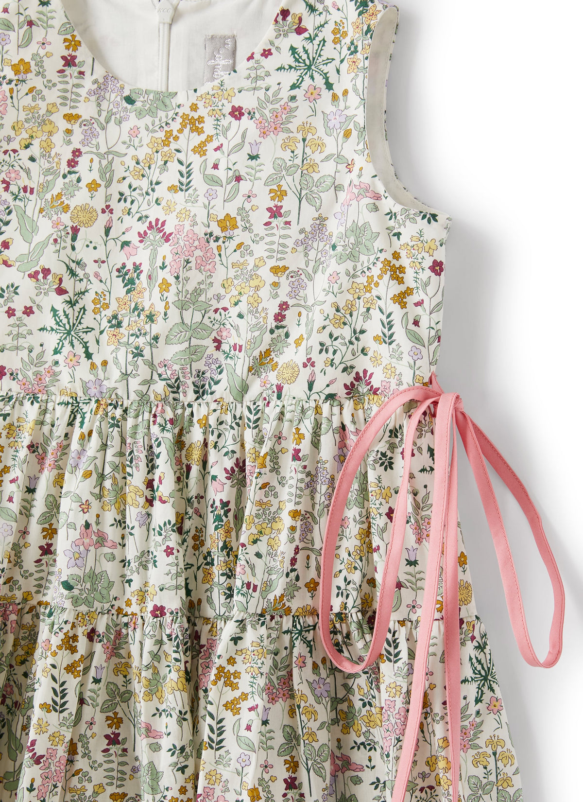Vestito Smanicato In Cotone Liberty Fabrics