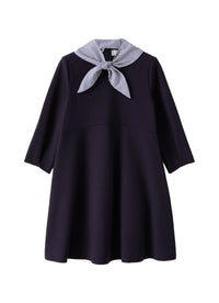 Vestito Con Foulard Rimovibile