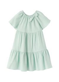 Vestito In Tessuto Goffrato Verde