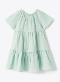 Vestito In Tessuto Goffrato Verde