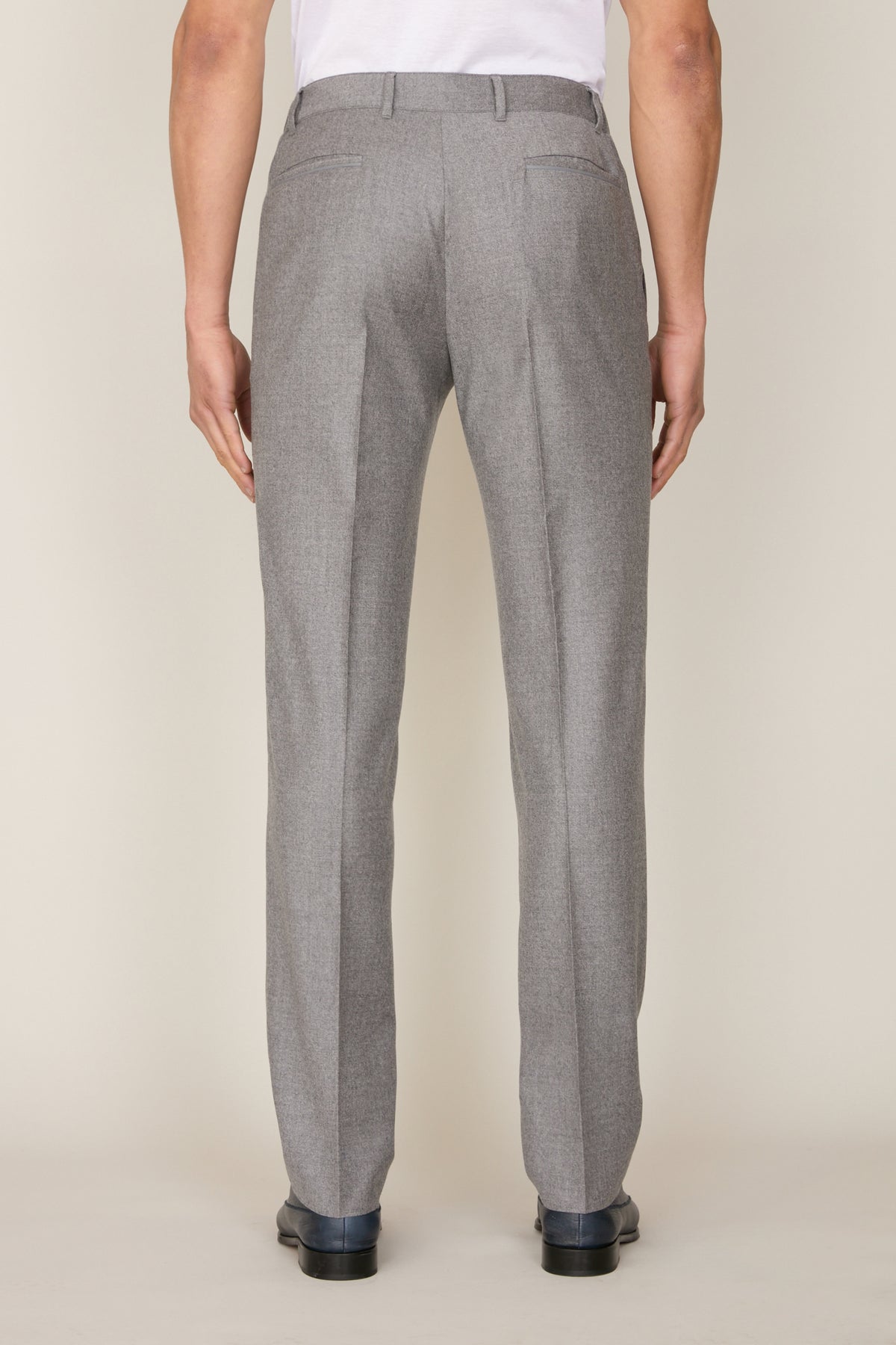 Pantalon à taille élastiquée en laine - Soft Grey