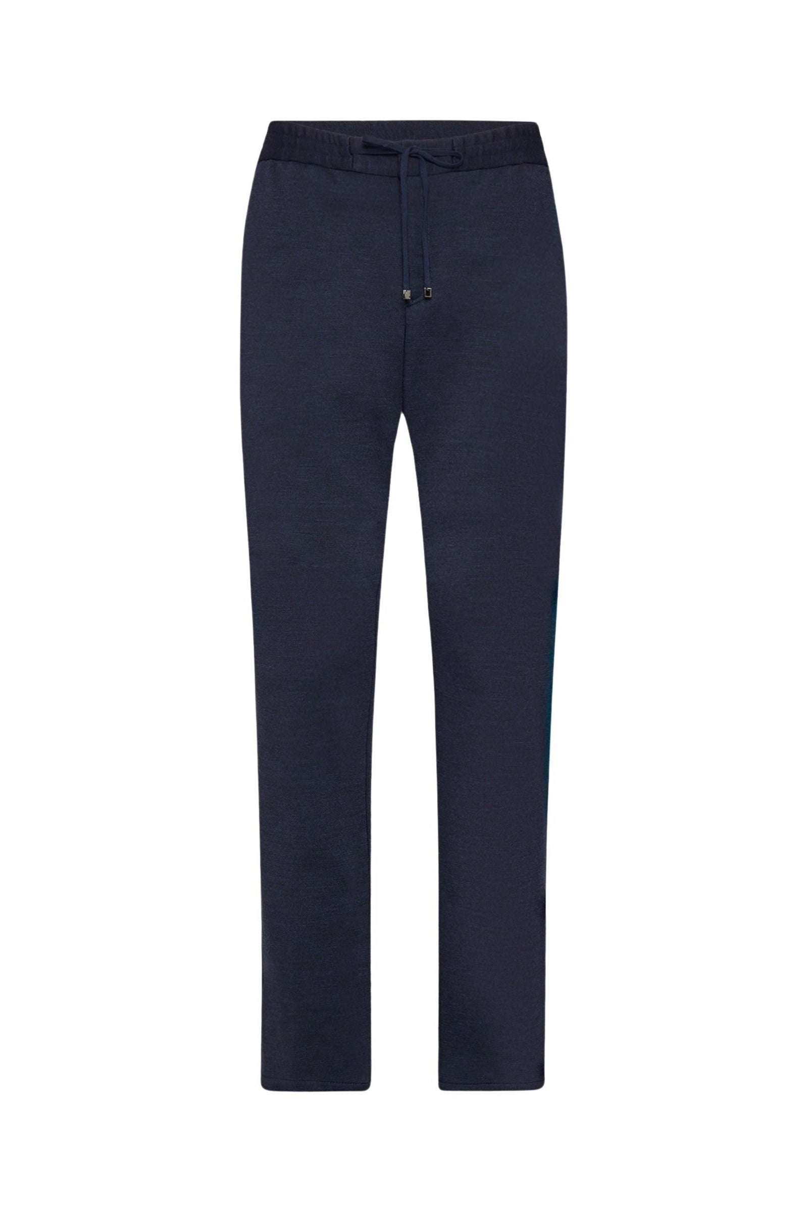 Pantalon de survêtement chiné en laine - Bleu