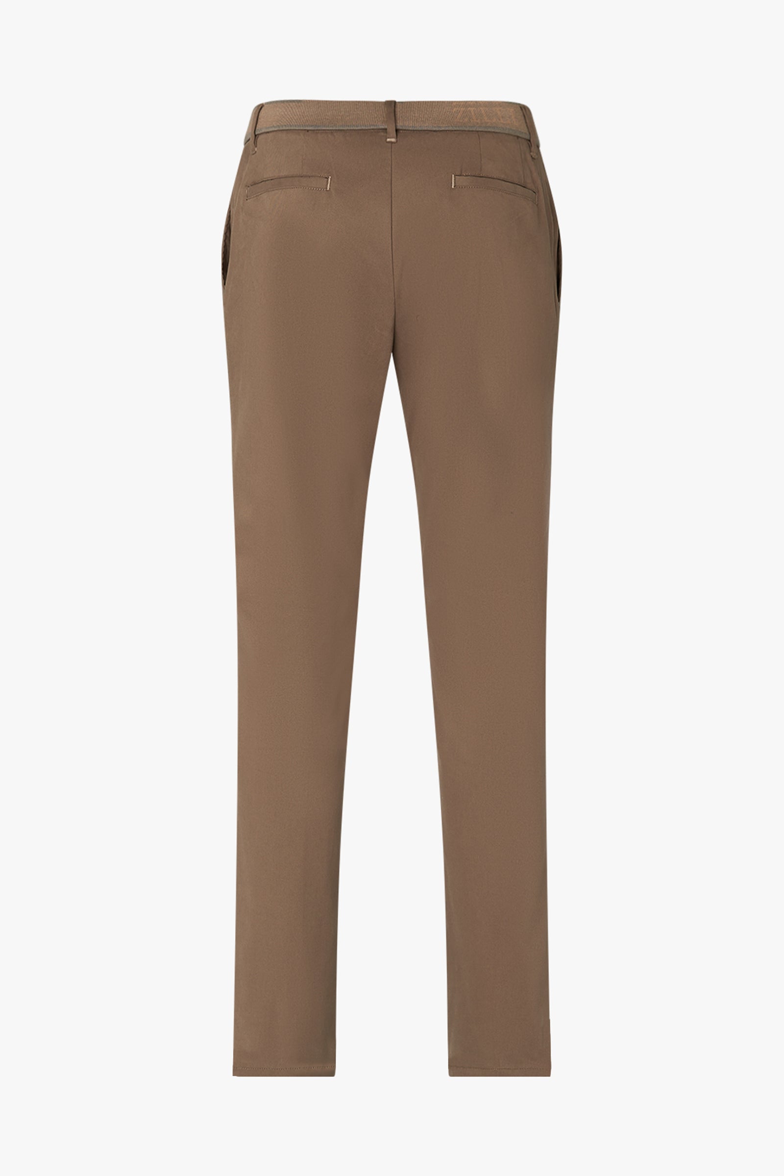 Drawstring chino trousers - Brown