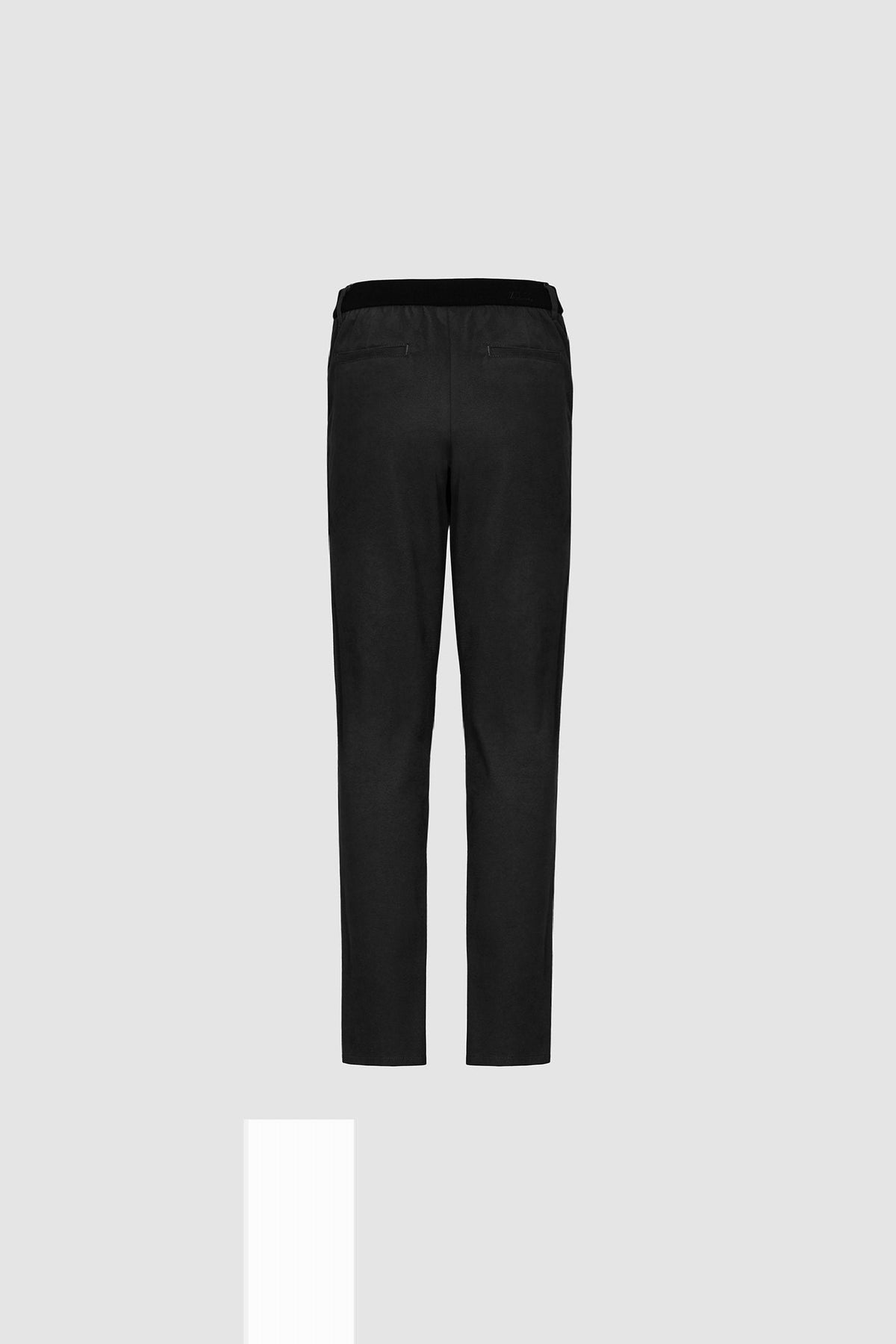 High-waisted straight-leg trousers - Black