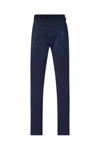 Jean à broderie sur poche - Bleu