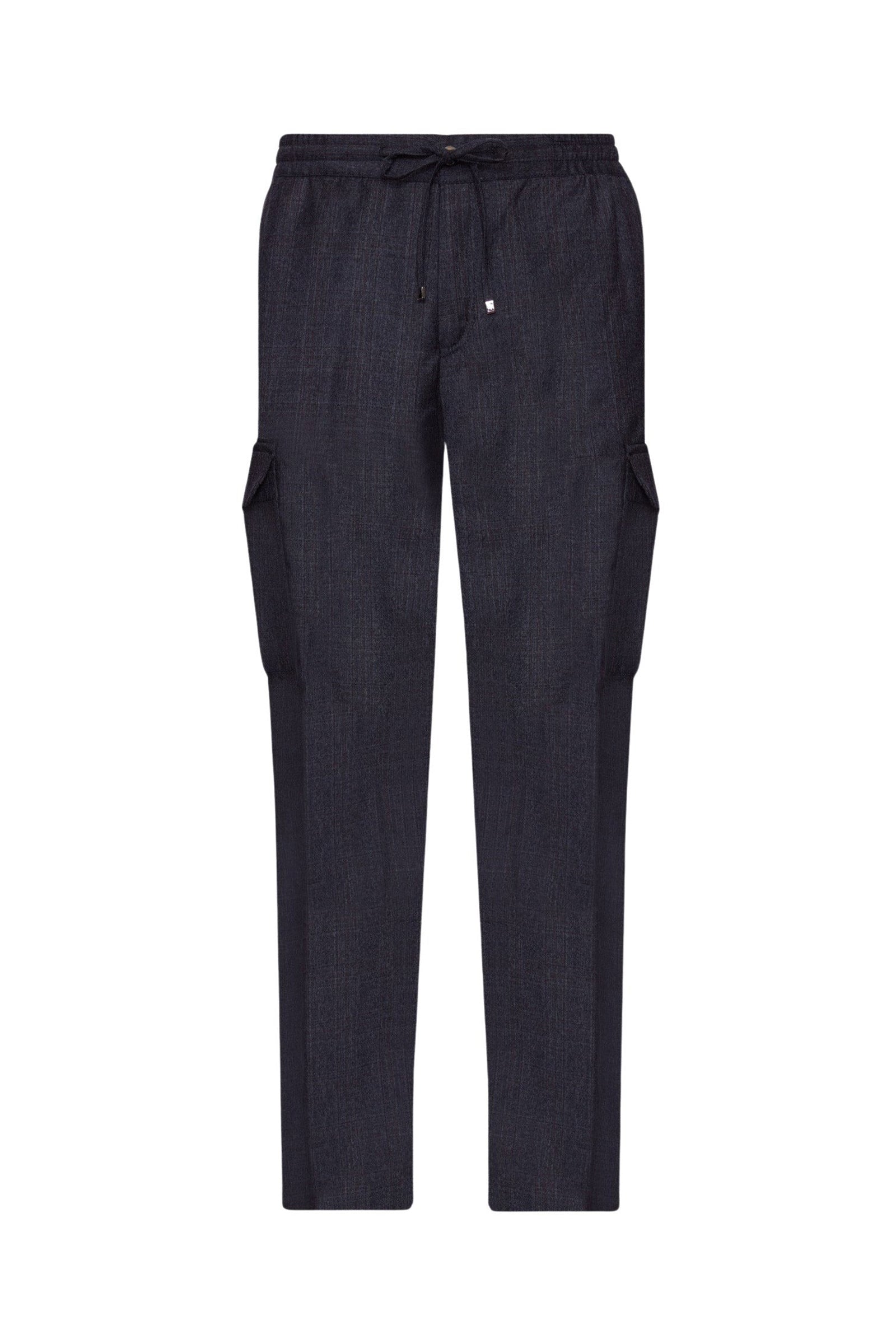 Pantalon cargo à rayures en laine - Multicolore