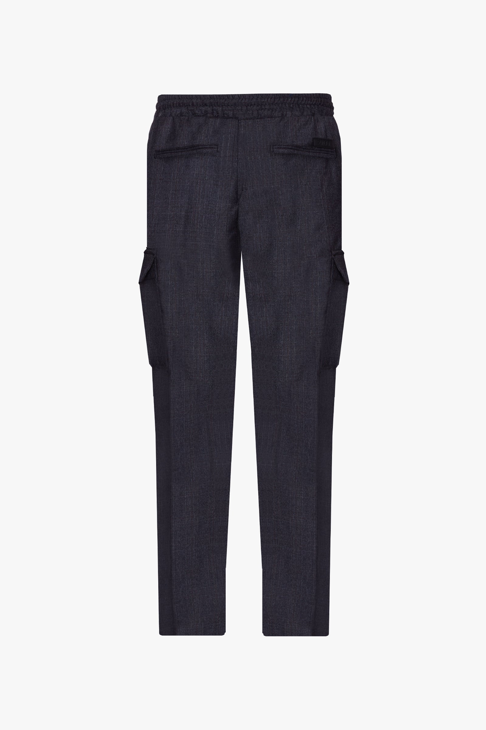 Pantalon cargo à rayures en laine - Multicolore