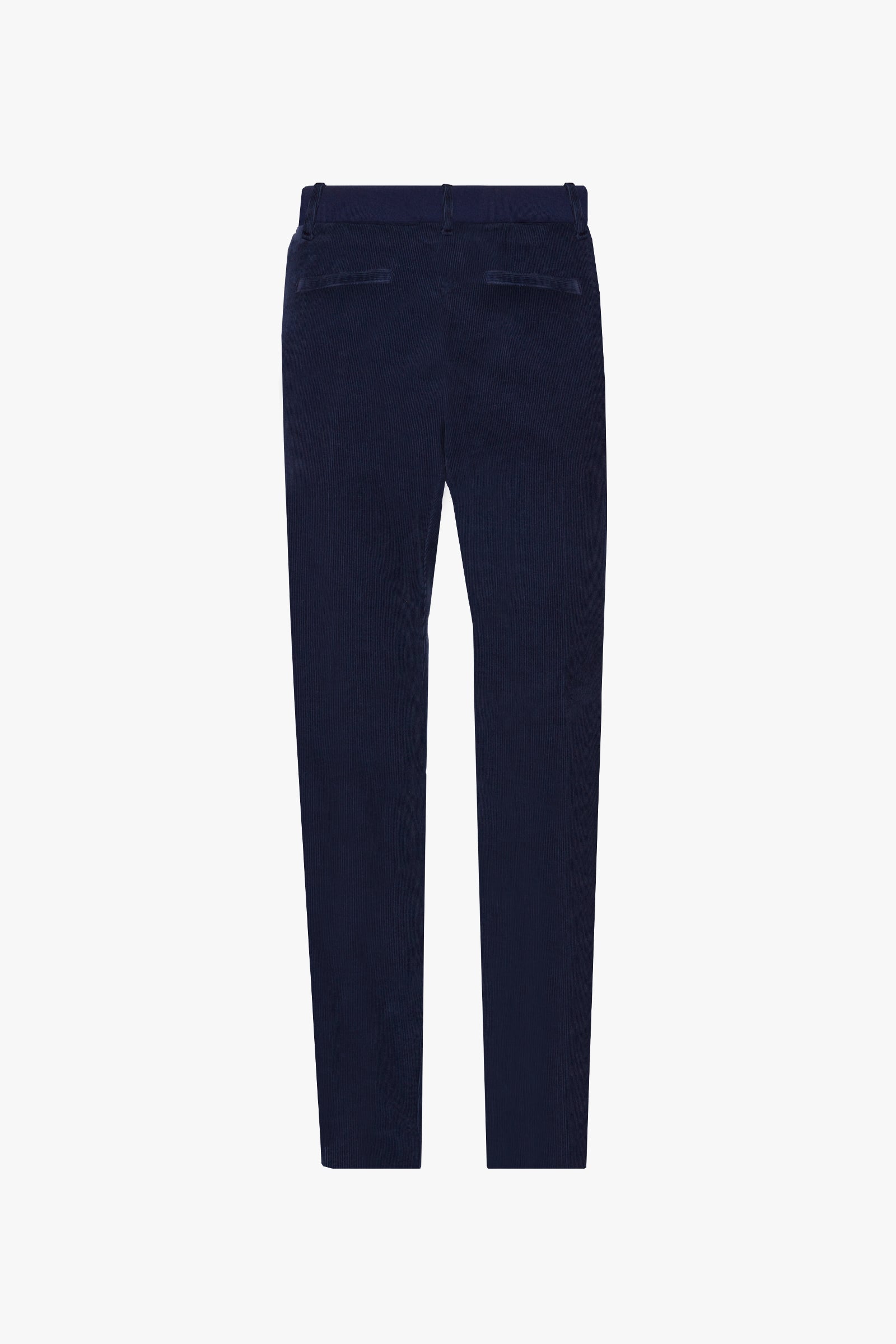 Pantalon à texture côtelée en velours - Bleu