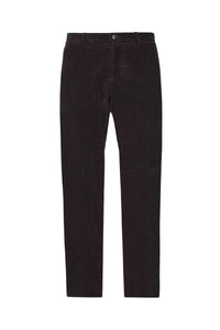 Pantalon à texture côtelée en velours - Bordeaux
