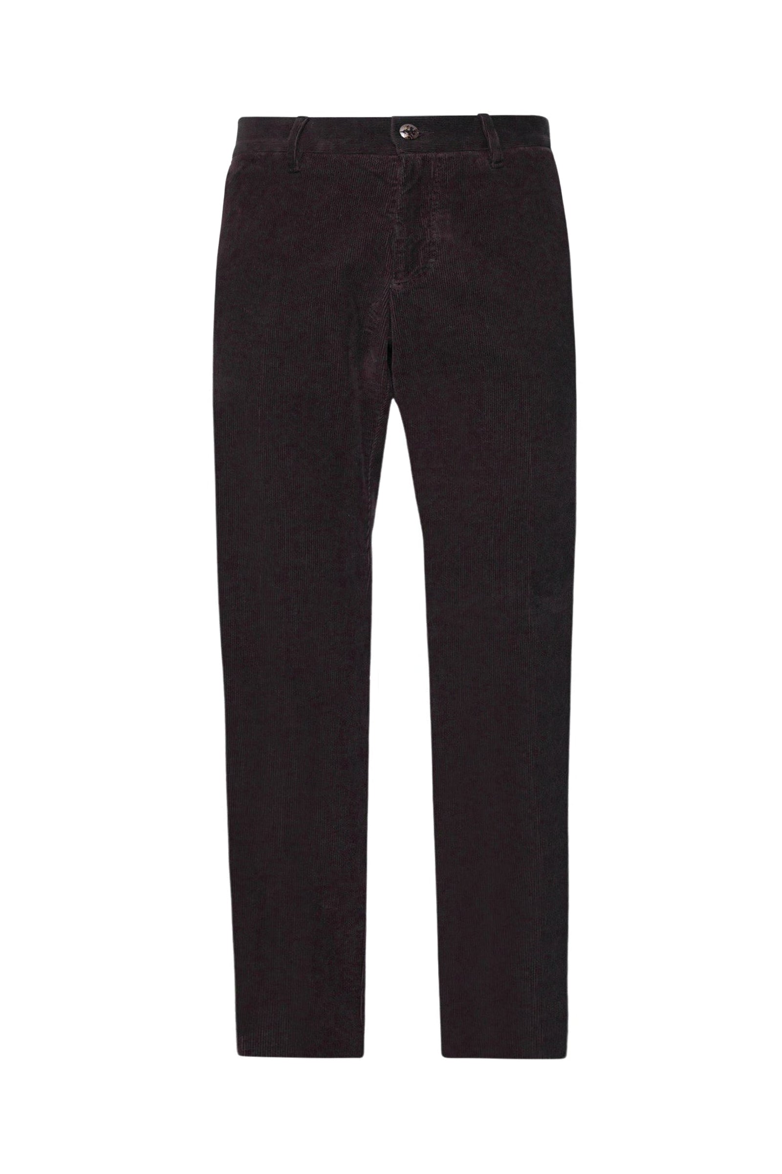 Pantalon à texture côtelée en velours - Bordeaux
