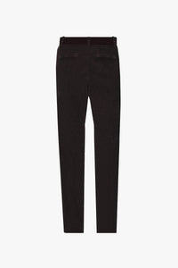 Pantalon à texture côtelée en velours - Bordeaux