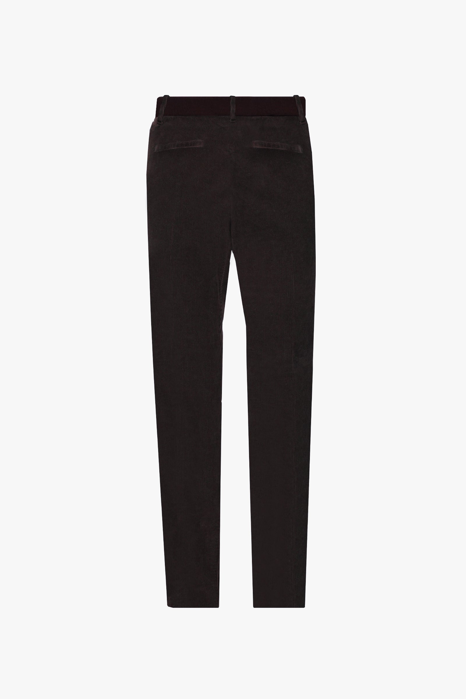 Pantalon à texture côtelée en velours - Bordeaux