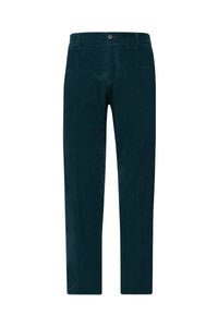 Pantalon à ceinture en velours côtelé - Vert & Noir