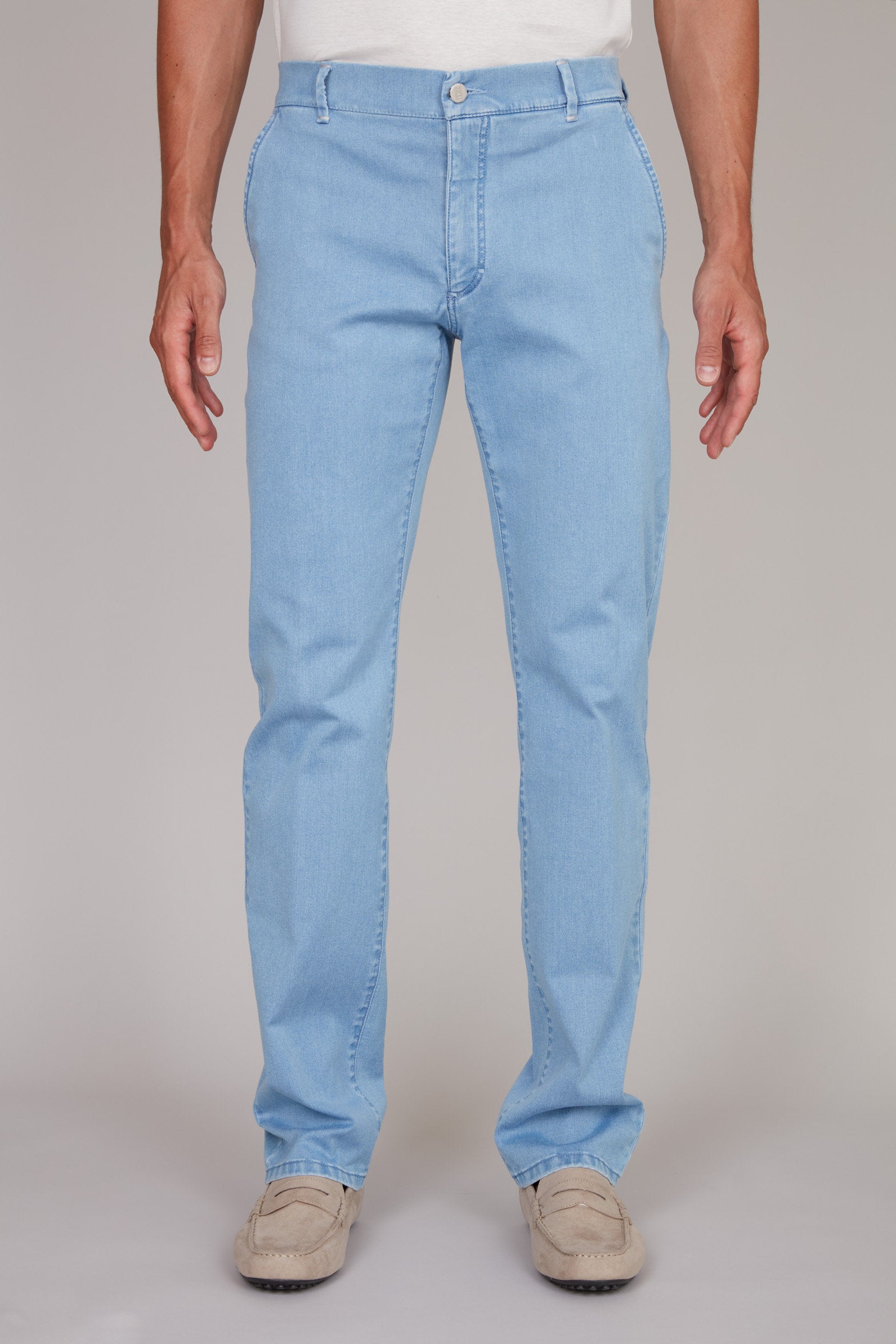 Pantalon chino à surpiqûres apparentes - Blue Jeans
