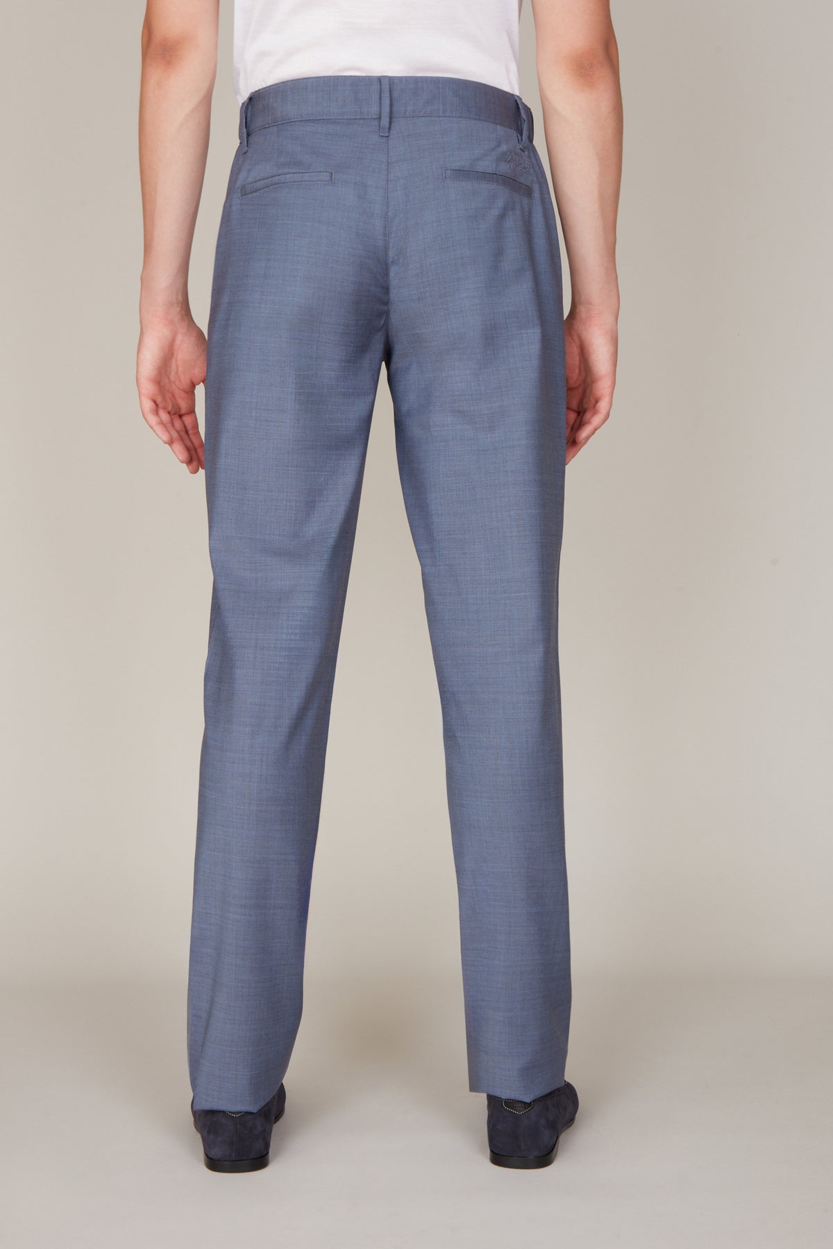 Pantalon de tailleur en laine - Pale Blue Onyx