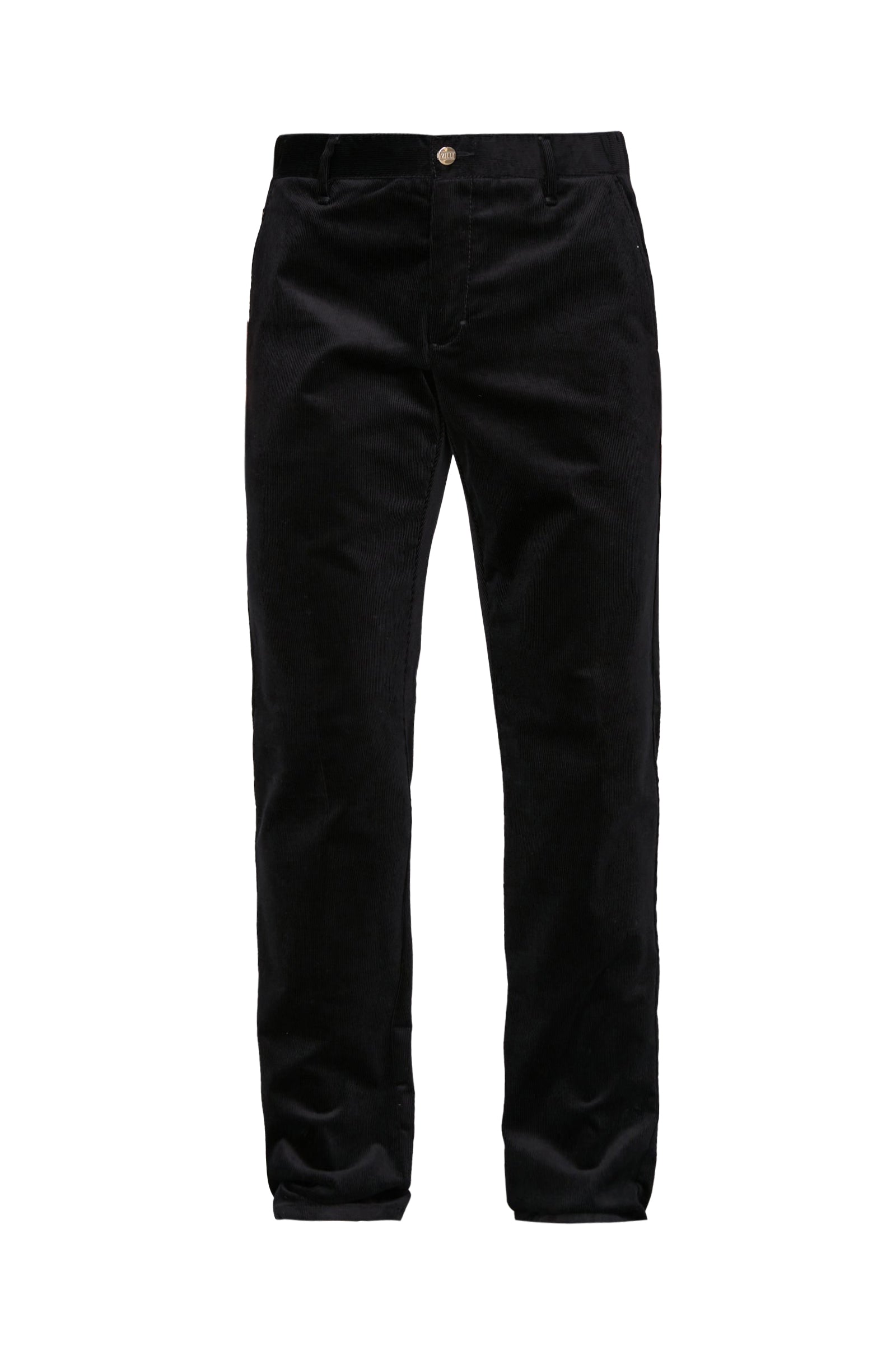 Pantalon coupe droite en velours côtelé - Noir