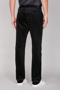 Pantalon coupe droite en velours côtelé - Noir