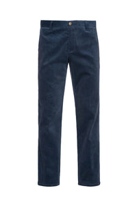 Pantalon à texture côtelée en velours - Bleu