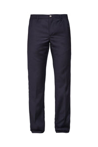 Pantalon chino à pli pressé en laine - Bleu