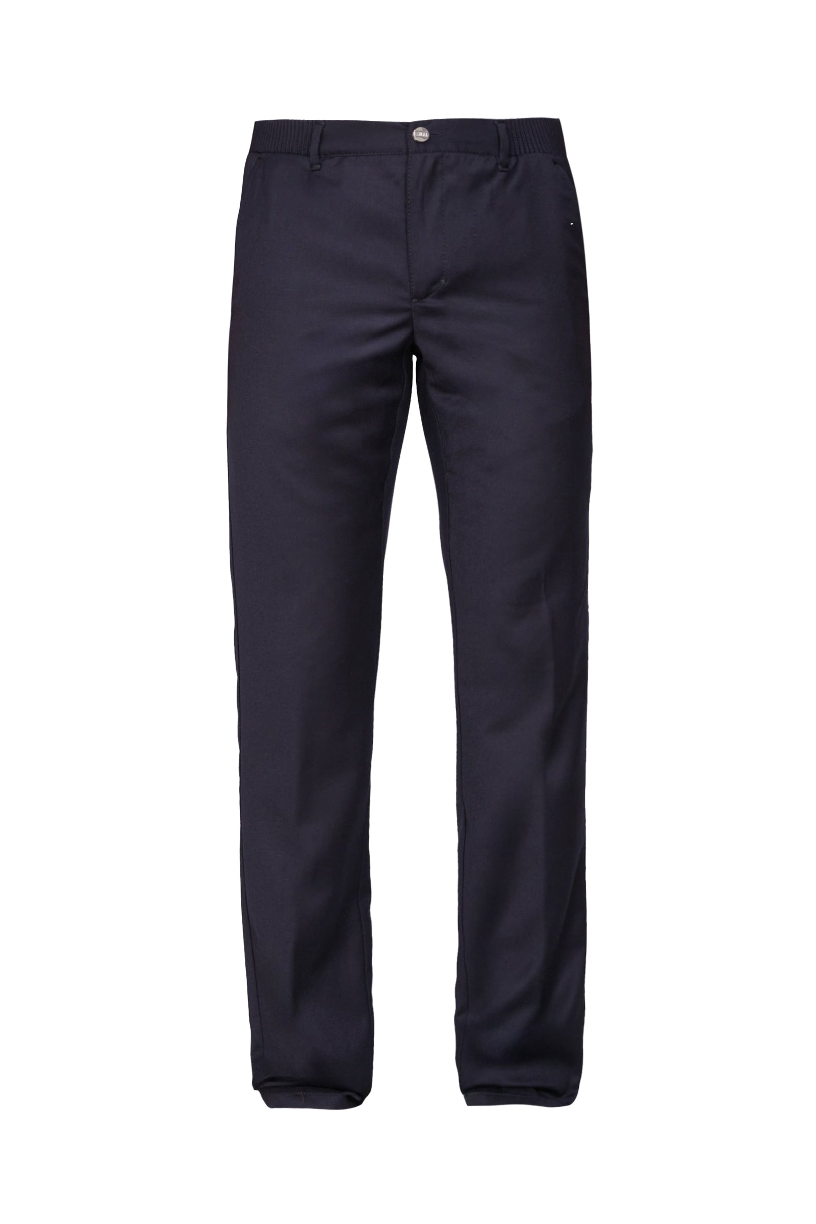 Pantalon chino à pli pressé en laine - Bleu