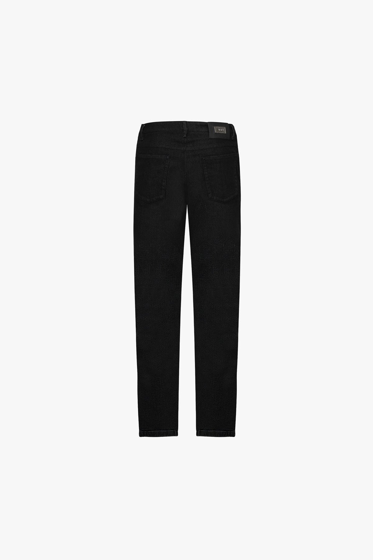 Pantalon coupe droite en denim - Noir