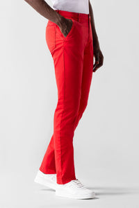 Washed chino trousers - Red