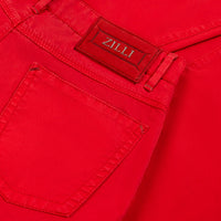 Washed chino trousers - Red